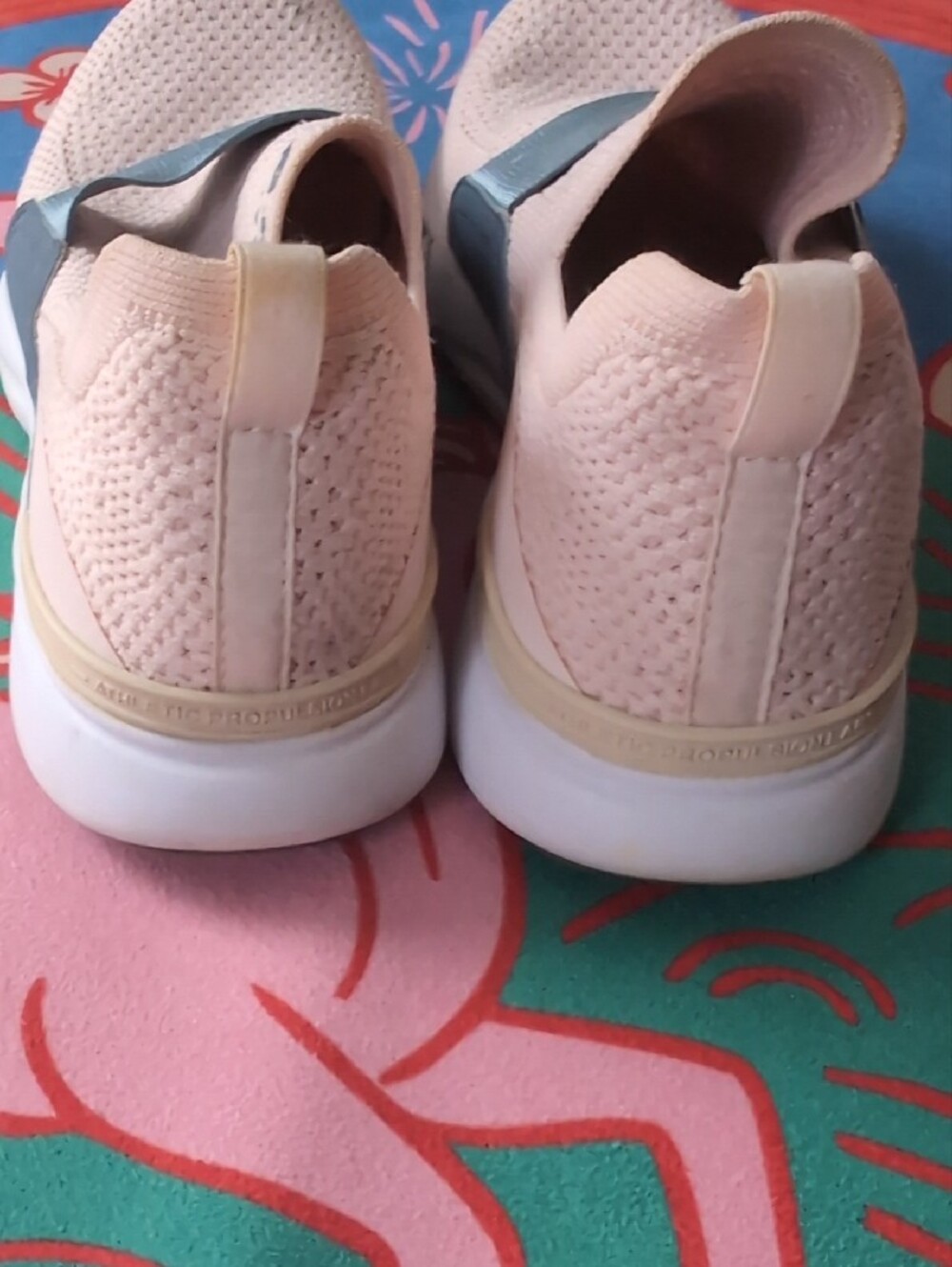 APL Knit Slip-On Sneakers in Blush Pink & Charcoal Strap - Picture 3 of 7